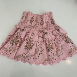Love shack fancy floral skirt size petite